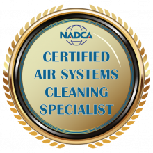NADCA Certified Air Systems Cleaning Specialist badge